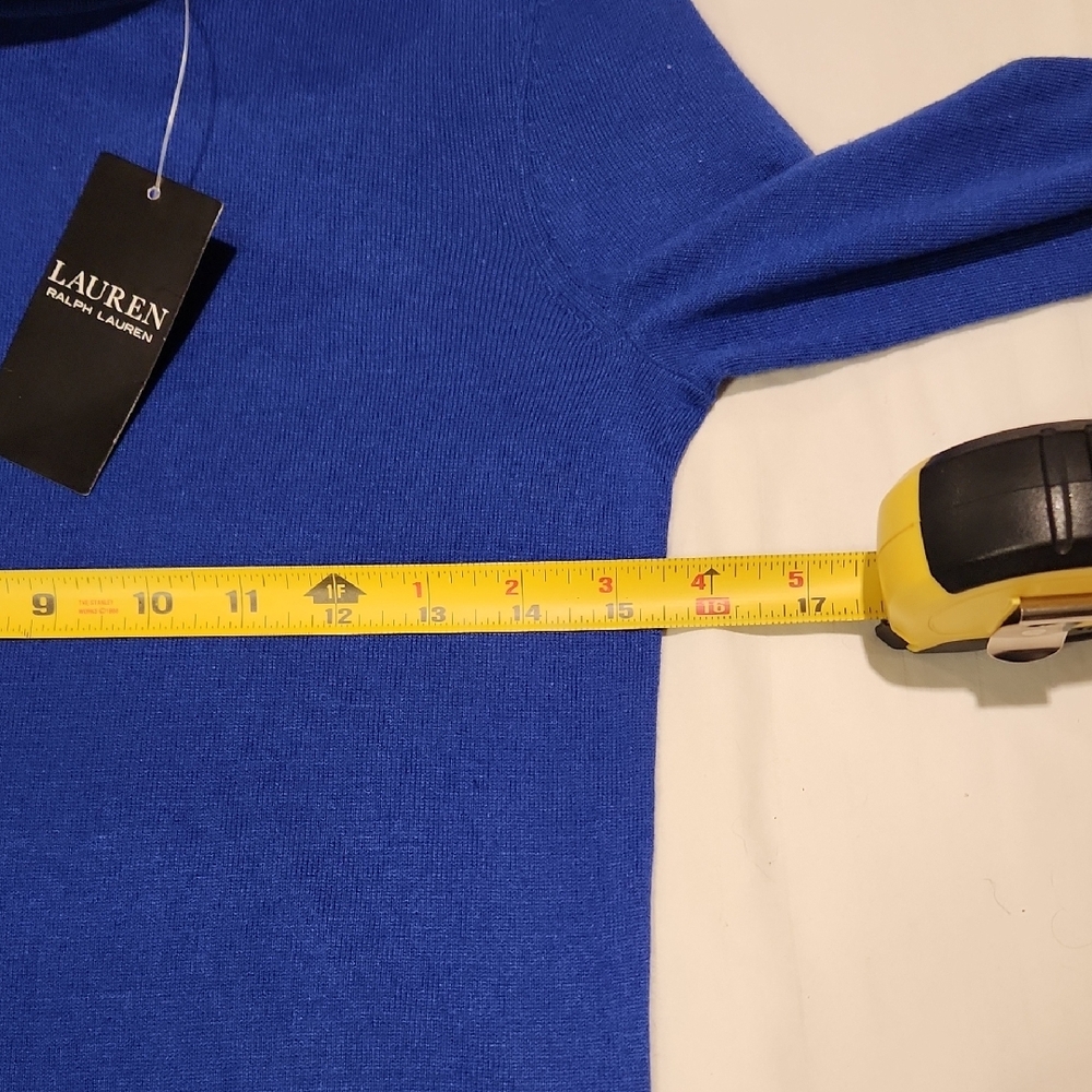 Ralph Lauren | Royal Blue Silk/Blend Turtleneck Sweater Sz XsTP - Picture 4 of 5